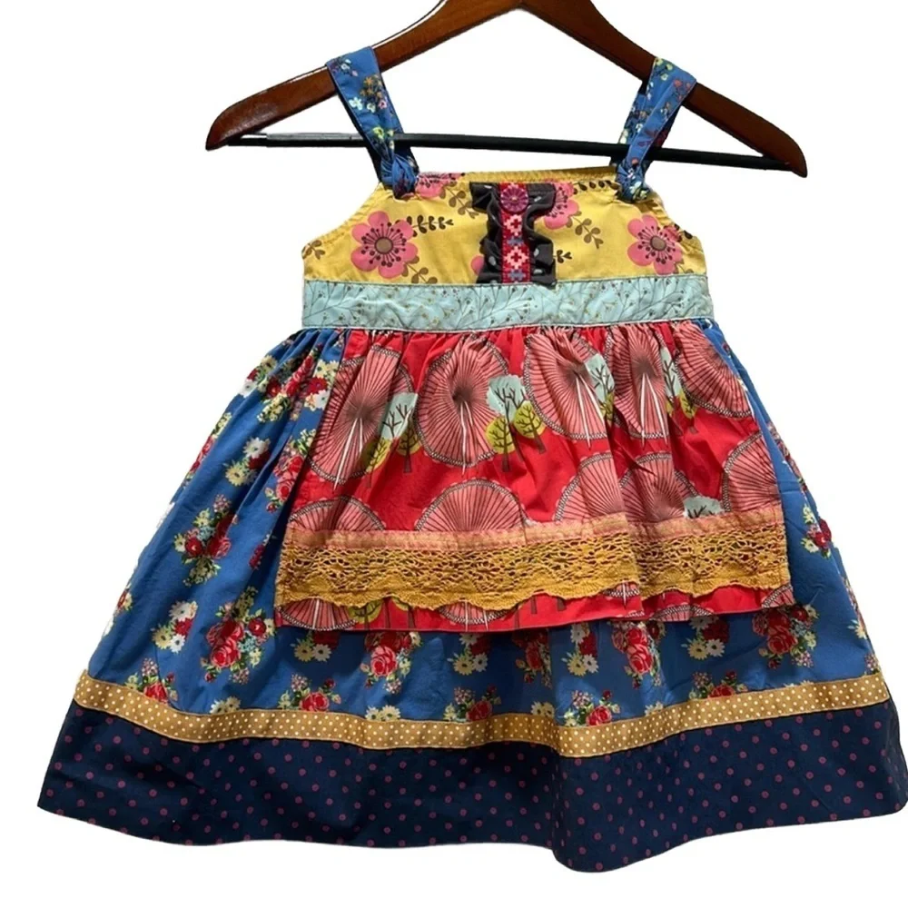 MATILDA JANE  floral girls dress size 4 GUC..